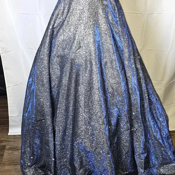 Sherri Hill Shimmery Blue/Purple Iridescent Ball Gown  6 Prom Dance Quinceanera - Picture 8 of 15